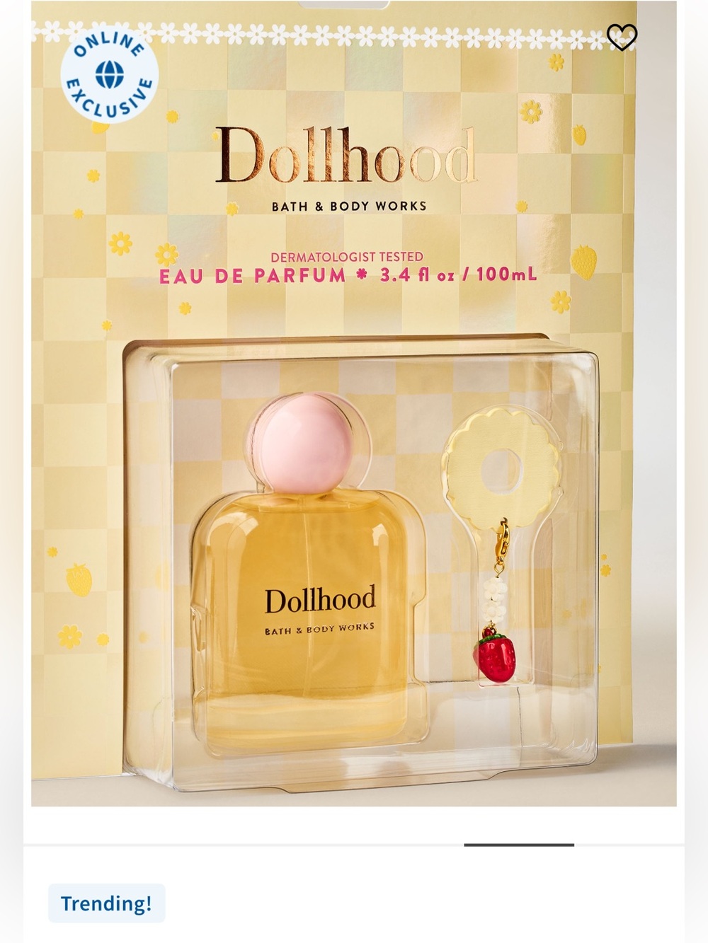 NEW BBW ONLINE EXCLUSIVE DOLLHOOD 3.4 oz. EAU DE PARFUM SPRAY